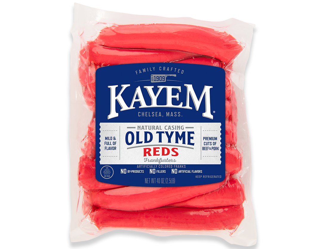 Old Tyme Natural Casing Reds (2.5 lbs) | Kayem