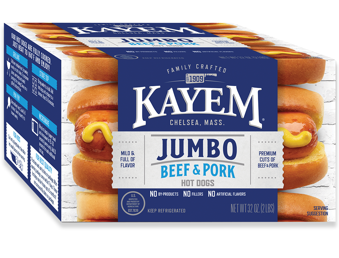 Jumbo Hot Dogs (2 lbs) | Kayem