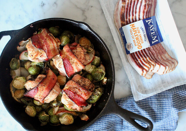 One Pan Bacon Wrapped Chicken