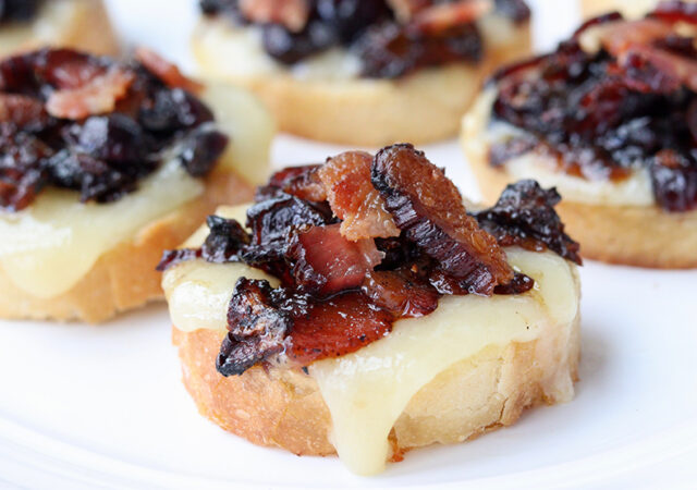 Cranberry Bacon Jam Crostini