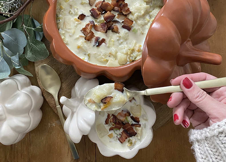 Creamy Potato Soup with Bacon