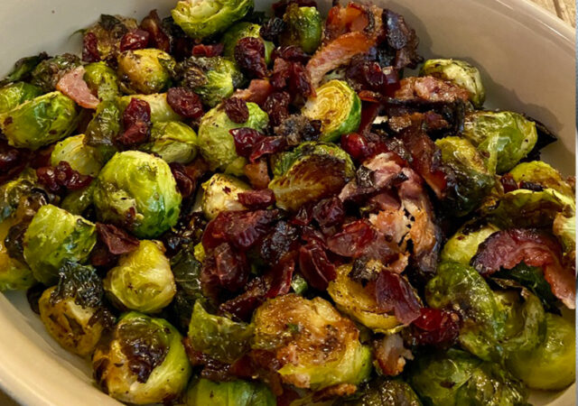 Roasted Bacon Brussels Sprouts