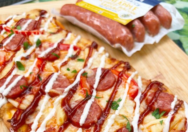 Hawaiian BBQ Flatbread Pizza